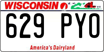 WI license plate 629PYO