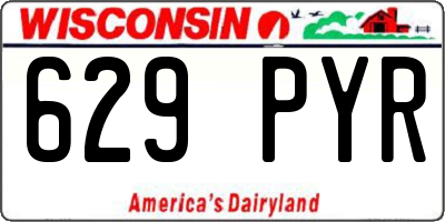 WI license plate 629PYR