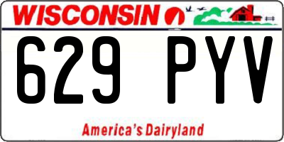 WI license plate 629PYV