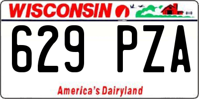 WI license plate 629PZA