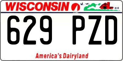 WI license plate 629PZD