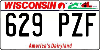 WI license plate 629PZF