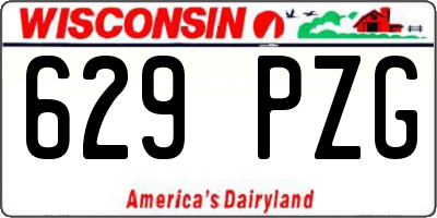 WI license plate 629PZG