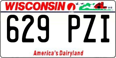 WI license plate 629PZI