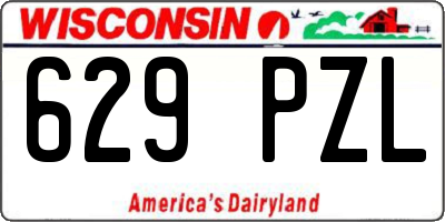 WI license plate 629PZL
