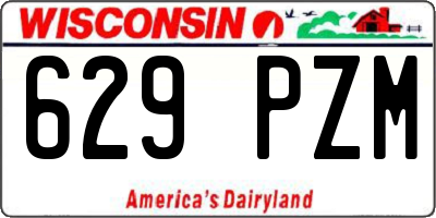 WI license plate 629PZM