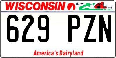 WI license plate 629PZN