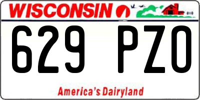 WI license plate 629PZO