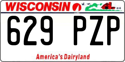 WI license plate 629PZP