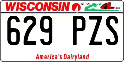 WI license plate 629PZS