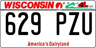 WI license plate 629PZU