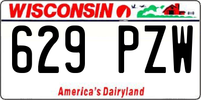 WI license plate 629PZW
