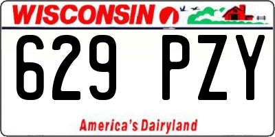 WI license plate 629PZY