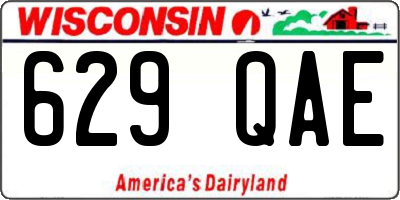 WI license plate 629QAE