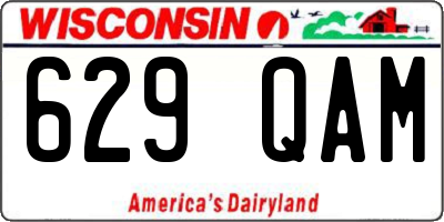 WI license plate 629QAM