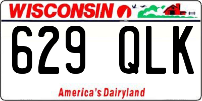 WI license plate 629QLK