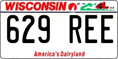 WI license plate 629REE