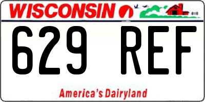 WI license plate 629REF