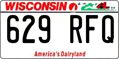 WI license plate 629RFQ