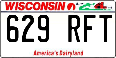 WI license plate 629RFT
