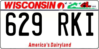 WI license plate 629RKI