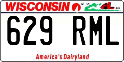 WI license plate 629RML