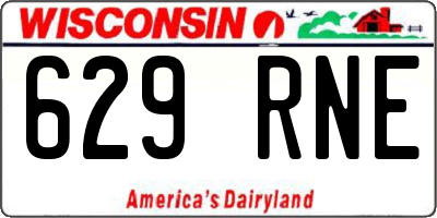 WI license plate 629RNE