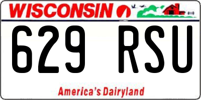 WI license plate 629RSU