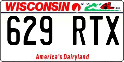 WI license plate 629RTX