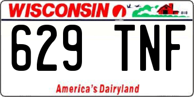 WI license plate 629TNF