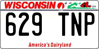 WI license plate 629TNP