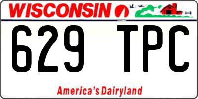 WI license plate 629TPC