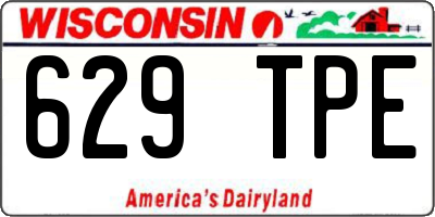 WI license plate 629TPE