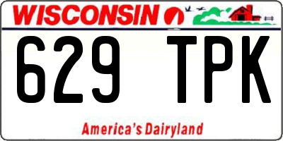 WI license plate 629TPK