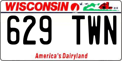 WI license plate 629TWN