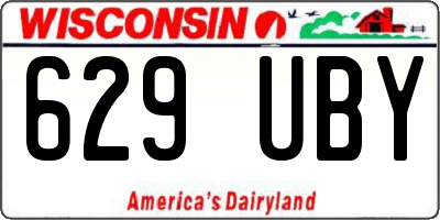 WI license plate 629UBY