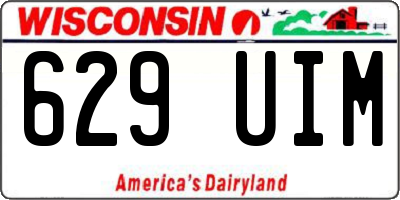 WI license plate 629UIM
