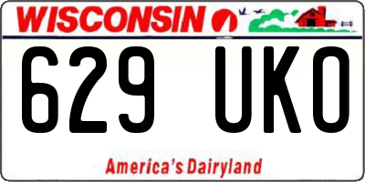 WI license plate 629UKO