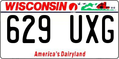 WI license plate 629UXG