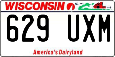 WI license plate 629UXM