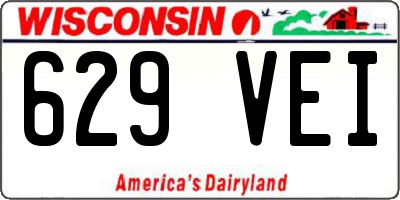 WI license plate 629VEI