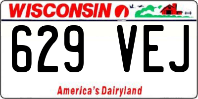 WI license plate 629VEJ