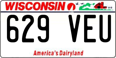 WI license plate 629VEU