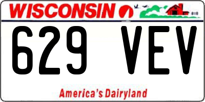 WI license plate 629VEV