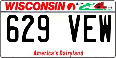 WI license plate 629VEW