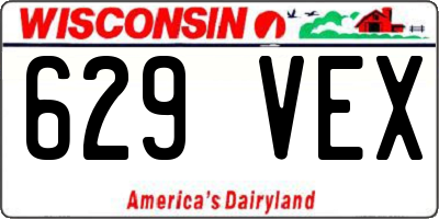 WI license plate 629VEX