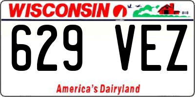 WI license plate 629VEZ