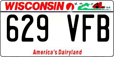 WI license plate 629VFB