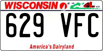 WI license plate 629VFC