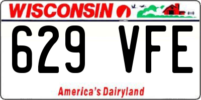 WI license plate 629VFE